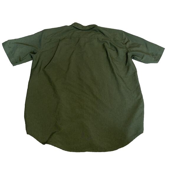 Orvis Men Medium Relaxed Fit Quick-Dry Short Sleeve Woven Shirt, Green - Picture 8 of 8